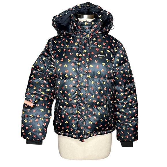 PENFIELD x MADEWELL Feline Floral Thick Puffer Jacket Cropped Women's Size XS - Picture 2 of 9